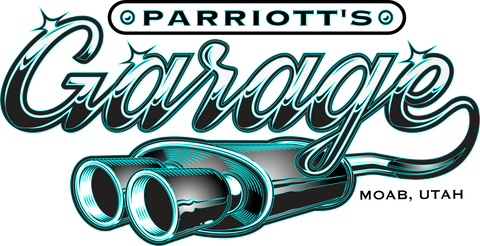 Parriott's Garage Teal Bumper Sticker