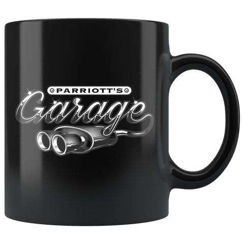 Parriott's Garage Black 11oz Mug